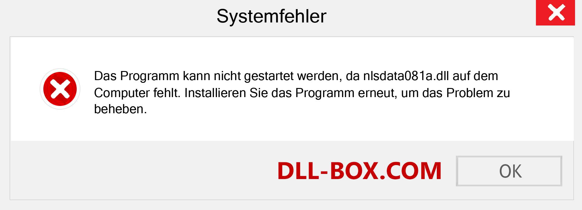 nlsdata081a.dll-Datei fehlt?. Download für Windows 7, 8, 10 - Fix nlsdata081a dll Missing Error unter Windows, Fotos, Bildern